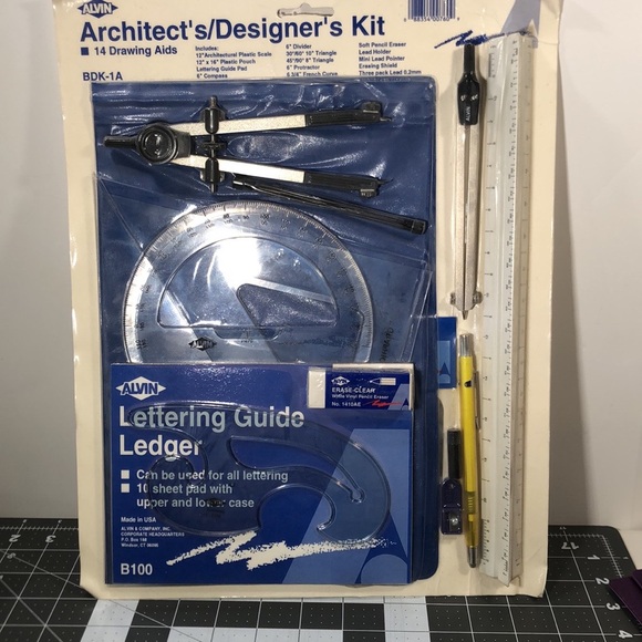 Alvin Architect Designer Kit 14 Drawing 14 Aids Discontinued BDK-1A Damage NOS - Picture 9 of 9